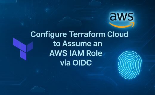 A simple graph that says configure Terraform Cloud to assume an AWS IAM role via OIDC. 
