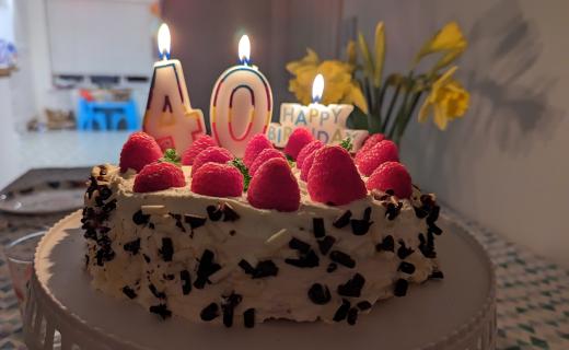 A photo of my birthday cake.