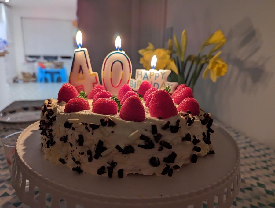 A photo of my birthday cake.