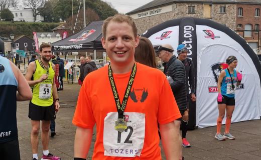 Geoffrey Hayward at the Exeter City Half Marathon